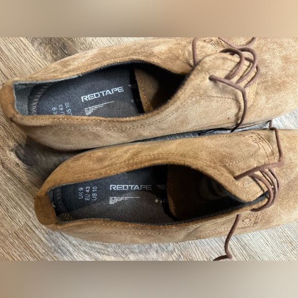Men’s Shoes Red Tape Bromham Tan Suede Smart Casual Lace Uo Work Dress Shoes 10 - Picture 4 of 9